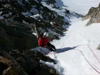 Descente du glacier en rappel