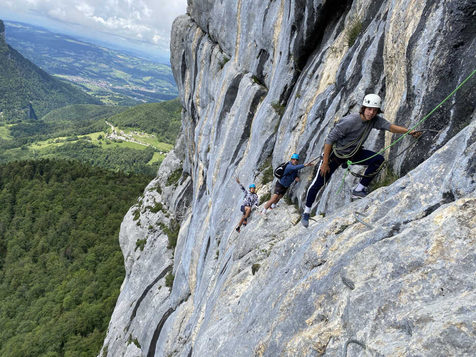 Via ferrata La Roche Veyrand integral Sports day trip in Chartreuse