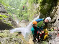 From the start off Alloix waterfall canyon