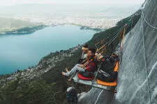 Nuit en falaise à Annecy