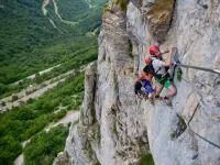 Via ferrata de Chironne, Diois, Drôme.